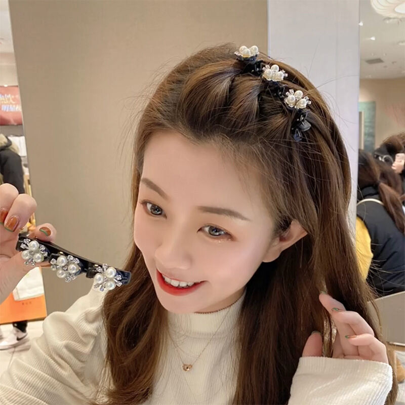 XIAOBOACC Anit Slip Handmade Hair Clip for Women Korean Fahsion Classic Bangs Hair Barrette Pins And Clips Hand-woven Jewelry Accessories